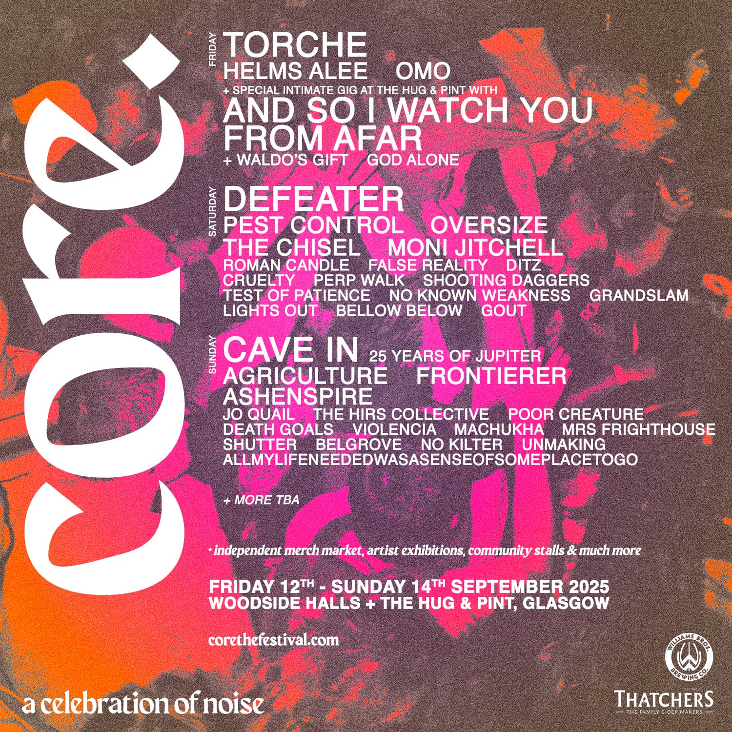 Core Festival 2025 full lineup poster